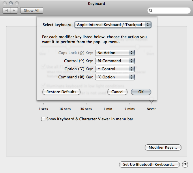 set control key enjoyable for mac